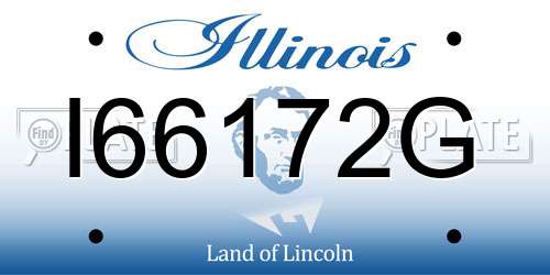 I66172G Illinois License Plate