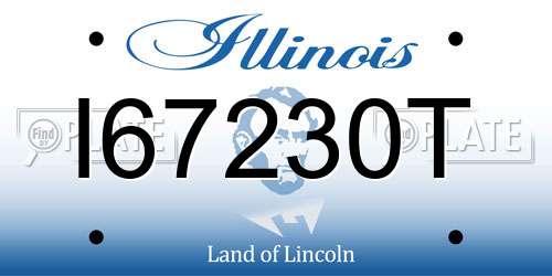 I67230T Illinois License Plate