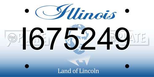 I675249 Illinois License Plate