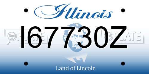 I67730Z Illinois License Plate
