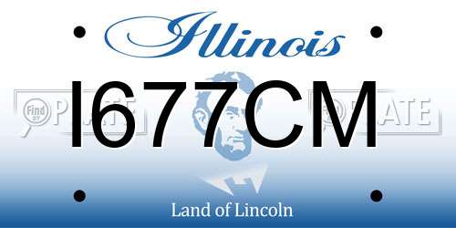 I677CM Illinois License Plate