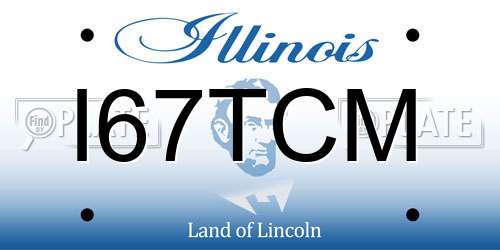 I67TCM Illinois License Plate