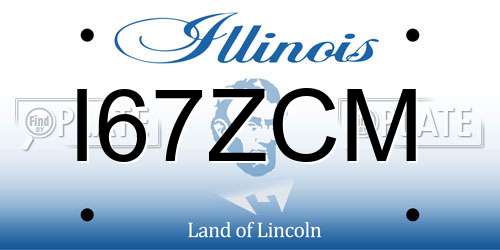I67ZCM Illinois License Plate