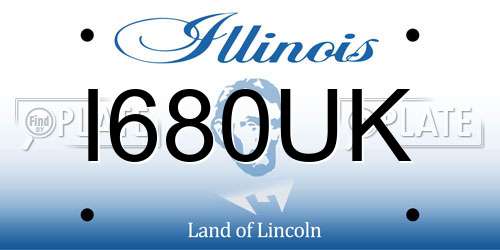 I680UK Illinois License Plate