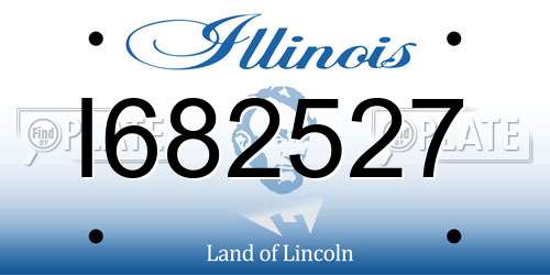 I682527 Illinois License Plate