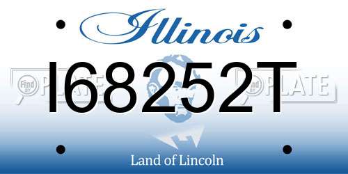 I68252T Illinois License Plate