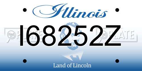 I68252Z Illinois License Plate