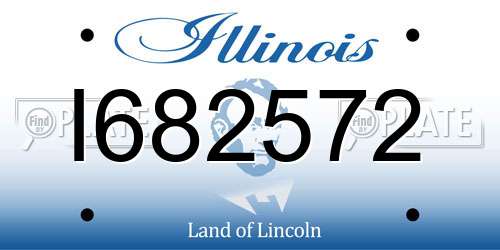 I682572 Illinois License Plate