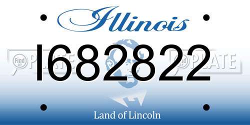 I682822 Illinois License Plate