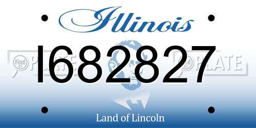 I682827 Illinois License Plate