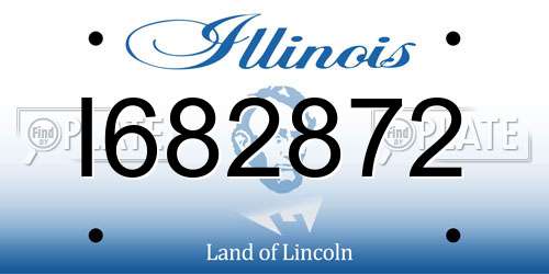 I682872 Illinois License Plate