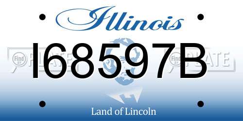 I68597B Illinois License Plate