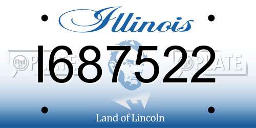 I687522 Illinois License Plate