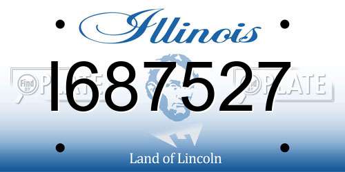 I687527 Illinois License Plate