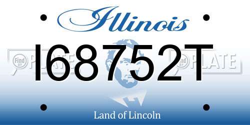 I68752T Illinois License Plate