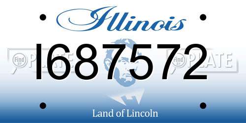 I687572 Illinois License Plate