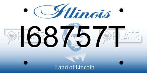 I68757T Illinois License Plate
