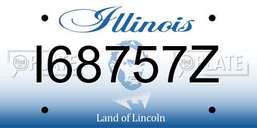 I68757Z Illinois License Plate