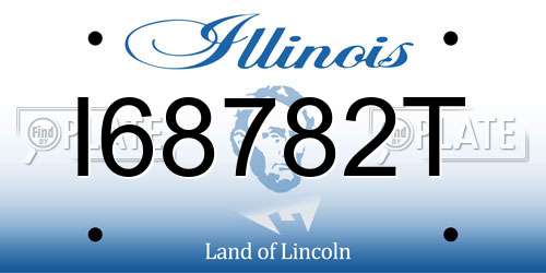 I68782T Illinois License Plate