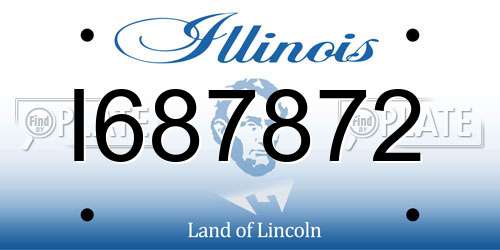 I687872 Illinois License Plate