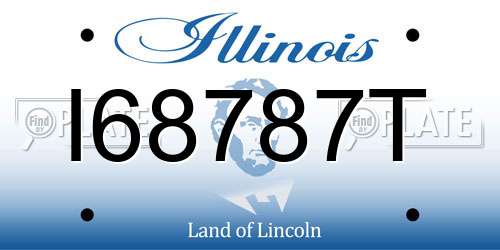 I68787T Illinois License Plate