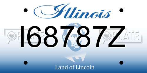 I68787Z Illinois License Plate