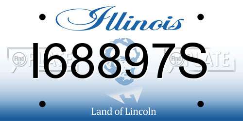I68897S Illinois License Plate