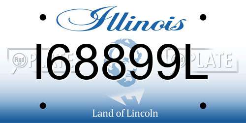 I68899L Illinois License Plate