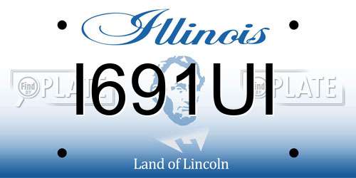 I691UI Illinois License Plate
