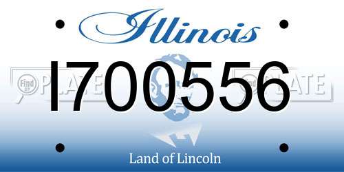 I700556 Illinois License Plate