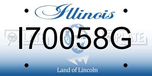I70058G Illinois License Plate