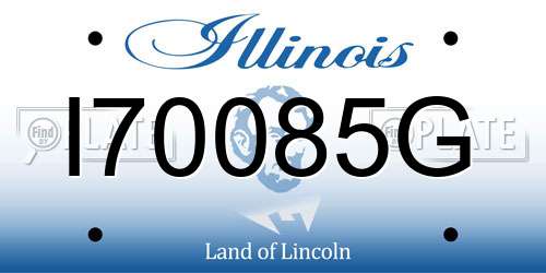 I70085G Illinois License Plate