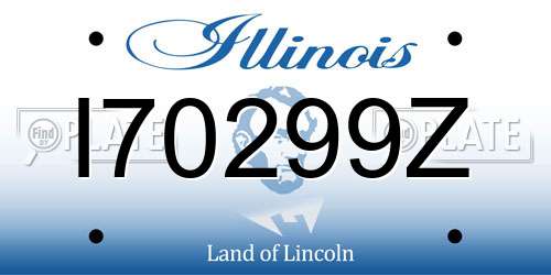 I70299Z Illinois License Plate
