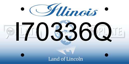 I70336Q Illinois License Plate