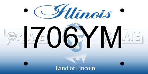 I706YM Illinois License Plate