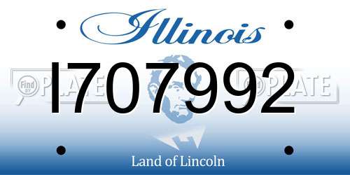 I707992 Illinois License Plate