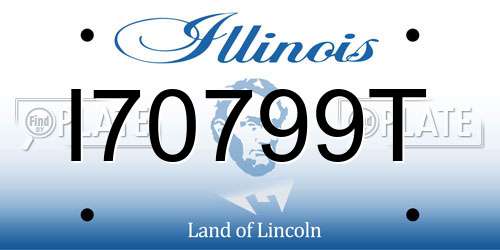 I70799T Illinois License Plate