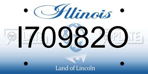 I70982O Illinois License Plate
