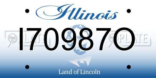 I70987O Illinois License Plate
