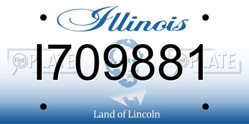 I709881 Illinois License Plate