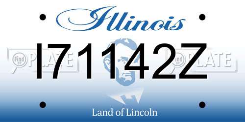 I71142Z Illinois License Plate