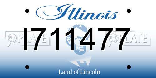 I711477 Illinois License Plate