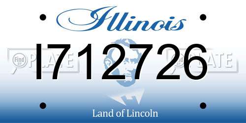 I712726 Illinois License Plate