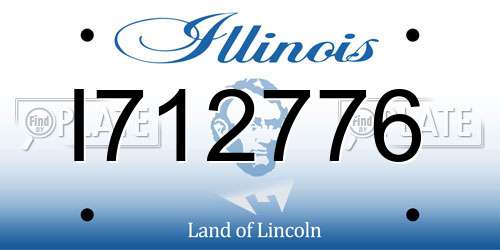 I712776 Illinois License Plate