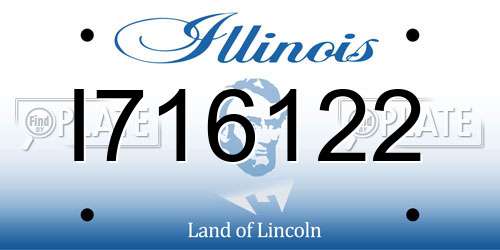 I716122 Illinois License Plate