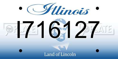 I716127 Illinois License Plate