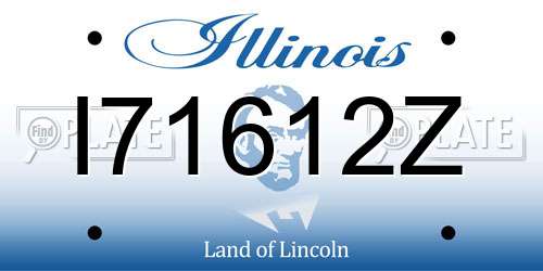 I71612Z Illinois License Plate
