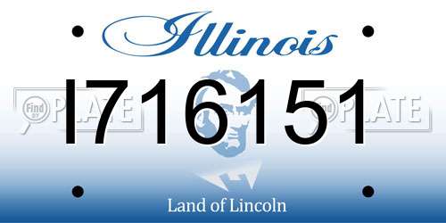 I716151 Illinois License Plate