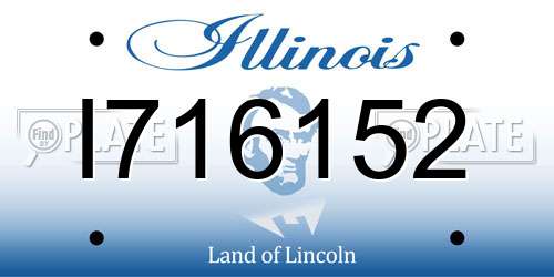 I716152 Illinois License Plate