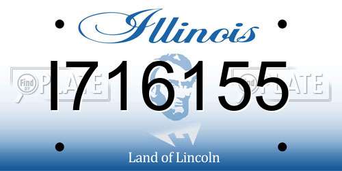 I716155 Illinois License Plate